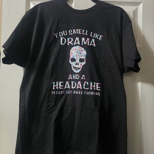 Hanes Black Graphic Short Sleeve Tee
